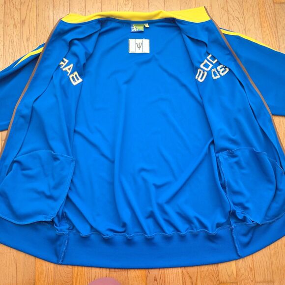 BARBADOS Jacket Mens 5XL Blue Full Zip STAR COMPANY Soccer Track Athleisure - Picture 6 of 8